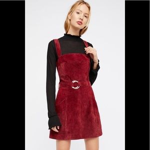 Free People Ring Around You Mini Suede Dress